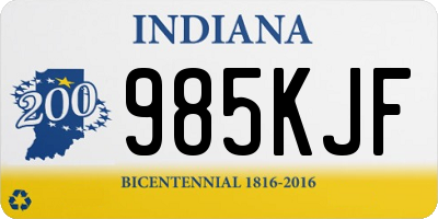 IN license plate 985KJF