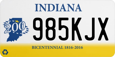 IN license plate 985KJX