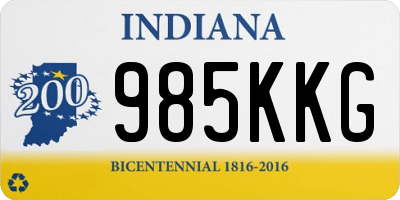 IN license plate 985KKG