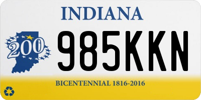 IN license plate 985KKN