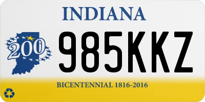 IN license plate 985KKZ