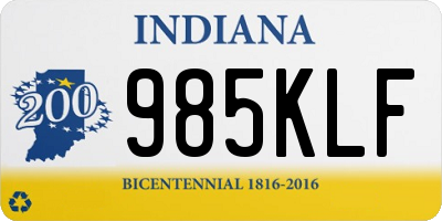 IN license plate 985KLF