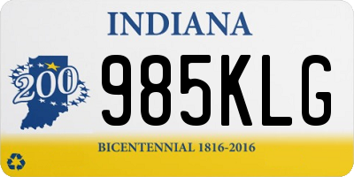 IN license plate 985KLG