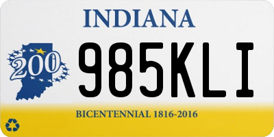 IN license plate 985KLI