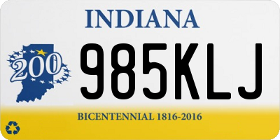 IN license plate 985KLJ