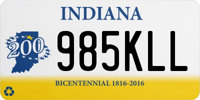 IN license plate 985KLL