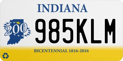 IN license plate 985KLM