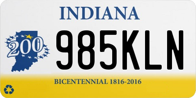 IN license plate 985KLN