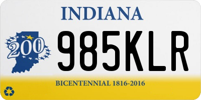 IN license plate 985KLR
