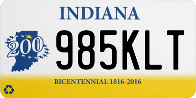 IN license plate 985KLT