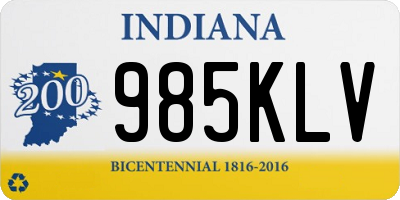 IN license plate 985KLV