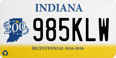 IN license plate 985KLW