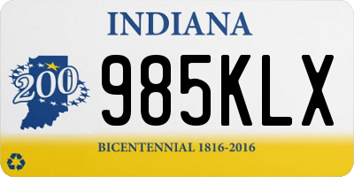 IN license plate 985KLX