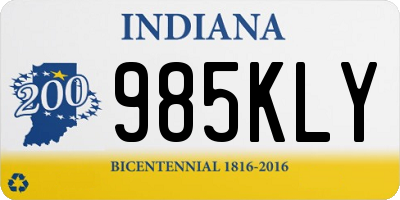 IN license plate 985KLY