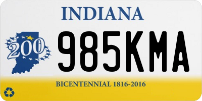 IN license plate 985KMA