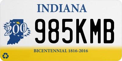 IN license plate 985KMB