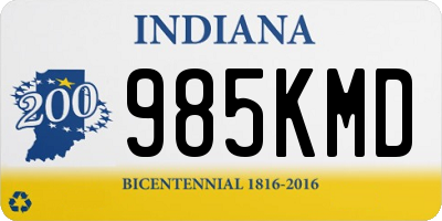 IN license plate 985KMD