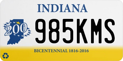 IN license plate 985KMS