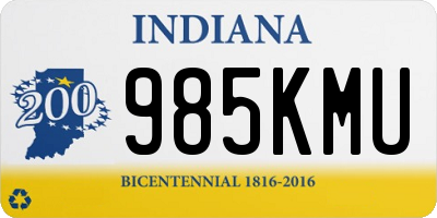 IN license plate 985KMU