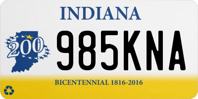 IN license plate 985KNA