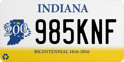 IN license plate 985KNF