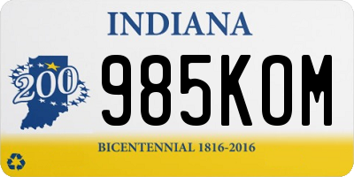 IN license plate 985KOM