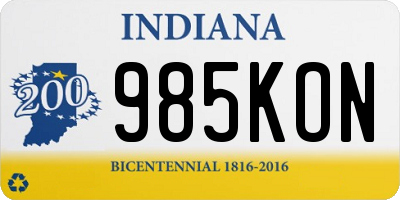 IN license plate 985KON