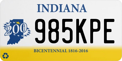 IN license plate 985KPE
