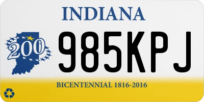 IN license plate 985KPJ