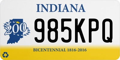 IN license plate 985KPQ