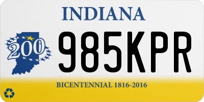 IN license plate 985KPR