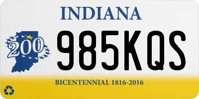 IN license plate 985KQS