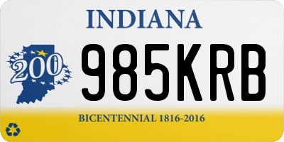 IN license plate 985KRB