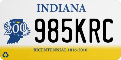 IN license plate 985KRC