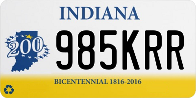 IN license plate 985KRR