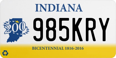 IN license plate 985KRY