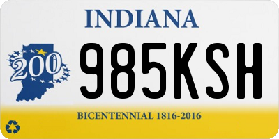 IN license plate 985KSH