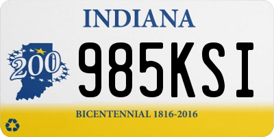 IN license plate 985KSI