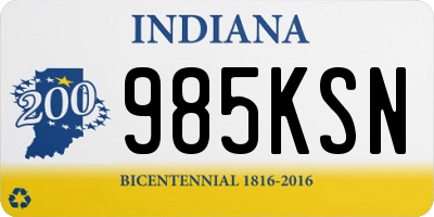 IN license plate 985KSN