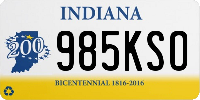 IN license plate 985KSO