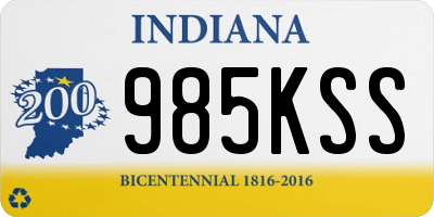 IN license plate 985KSS