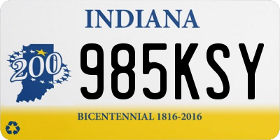 IN license plate 985KSY