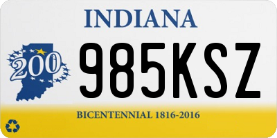 IN license plate 985KSZ