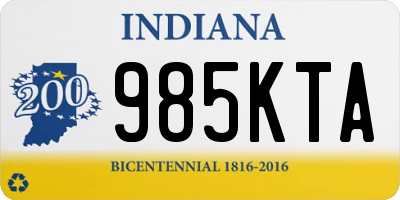 IN license plate 985KTA