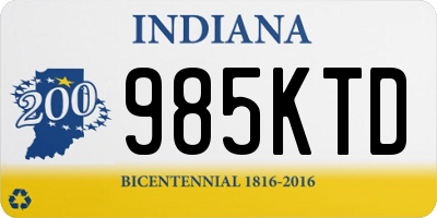 IN license plate 985KTD