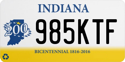 IN license plate 985KTF