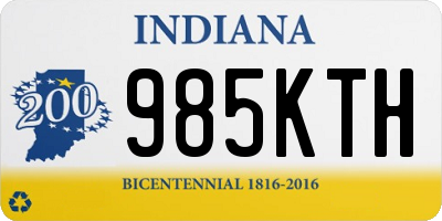 IN license plate 985KTH