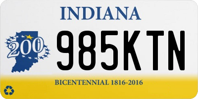 IN license plate 985KTN