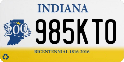 IN license plate 985KTO