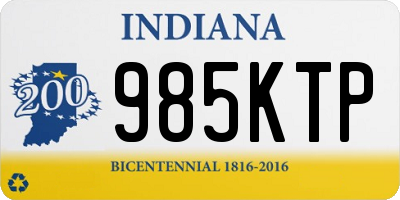 IN license plate 985KTP